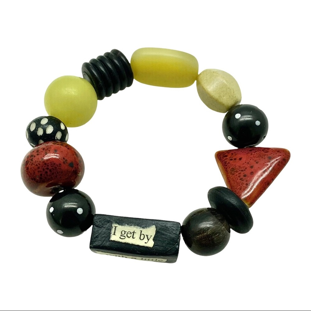Colorful Mantra Adjustable Bracelet - Vintage Woman Teen Jewelry Accessory